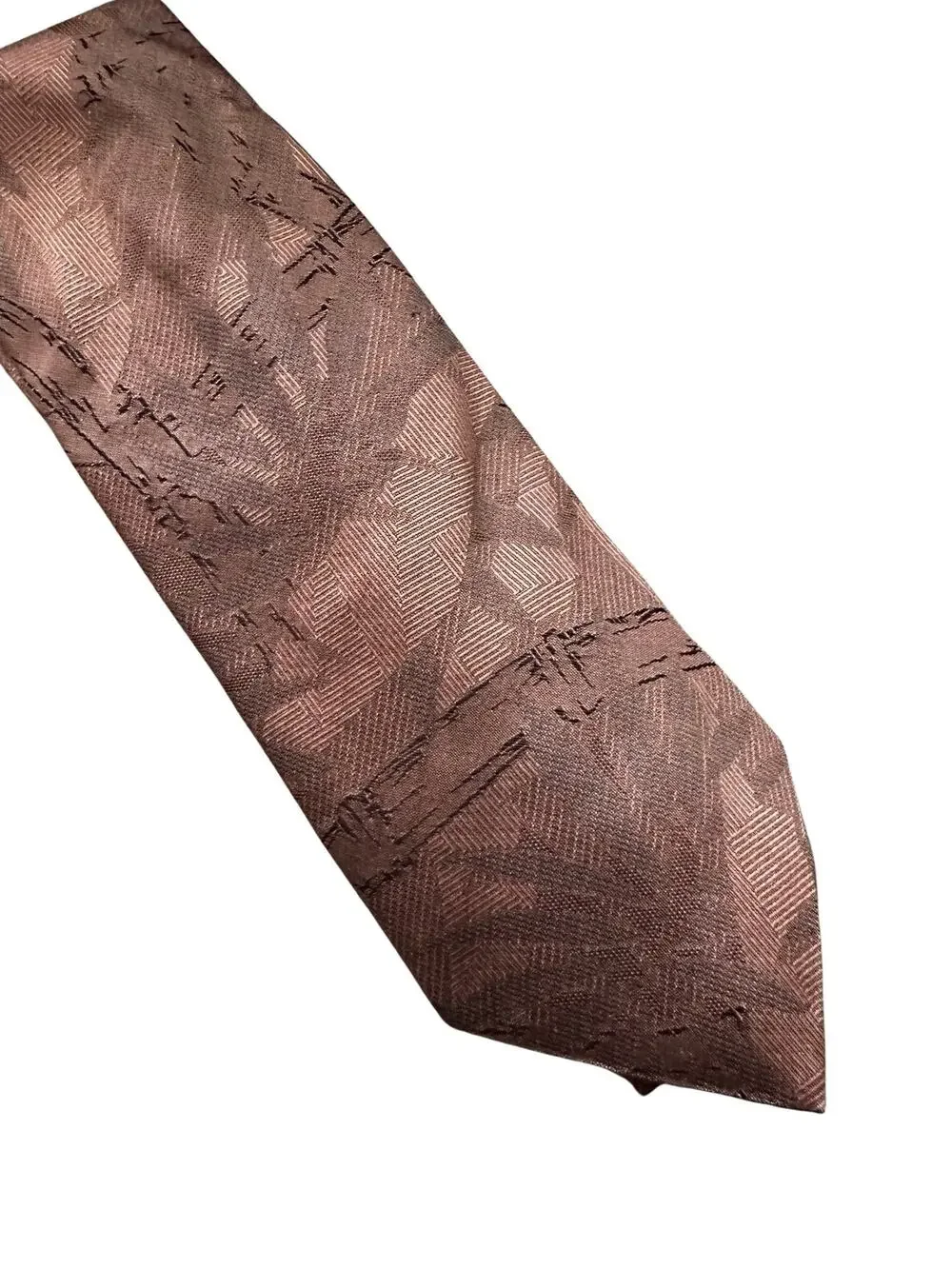 Vintage Pink Bamboo Silk Necktie